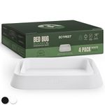 Bed Bug Interceptors – 4 Pack | Bed Bug Blocker (XL) Interceptor Traps (White) | Extra Large Insect Trap for Bed Legs | No Chemicals or Pesticides | Monitor, Detector, and Trap for Bed Bugs