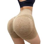 Shoppy Villa Women's Yoga Shorts Spandex|Shapewear Shorts for Women |High Waisted Booty Scrunch Shorts| Workout Shorts for Women|High Waisted Yoga Shorts | High Waisted Spandex Shorts(Brown)