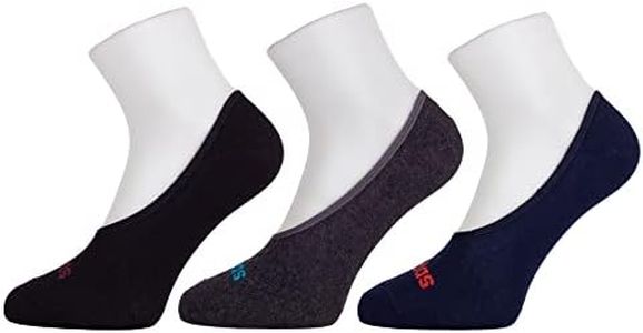 Adidas Men's No Show Cotton Blend Socks (Pack Of 3 Pairs) (AD-0631 Black/Anthra Mel/Col Navy_Black, Anthra, Navy)
