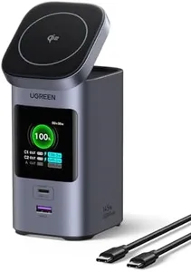 UGREEN Nexode Power Bank 20000mAh 145W PD 3.0 Portable Charger 72Wh Qi2 Certified 15W Wireless Fast Charging Magsafe Battery Pack 2C1A with TFT Display for iPhone 16 Series/MacBook/iPad and More