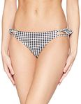 Jessica Simpson Women's Mix & Match Gingham Swimsuit Separates (Top, Black Ruffle Bikini Bottom, Medium