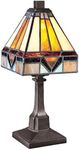 Fine Art Lighting Tiffany 6 by 12-Inch Table Lamp, 84 Glass Cuts, Mini, Multi Color, T614