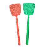 Turtuls Group Fly Swatter Pack of 2 – Heavy Duty Insect Killer Tool, Multicolor Manual Bug Swatter for Home Indoor Outdoor Use, Durable Plastic Pest Control Swatters for Flies, Mosquitoes & Bugs