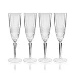 Maxwell & Williams Cut Glass Champagne Flutes in Gift Box, Transparent, 4 Count (Pack of 1)