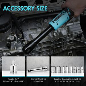 DURATECH 12V Cordless Ratchet Wrench 3/8" – 60Nm Torque, LED, Tool Bag