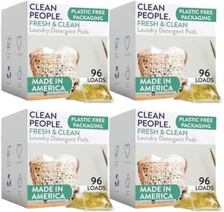Clean People Laundry Detergent Pods - Recyclable Packaging, Hypoallergenic, Stain Fighting - Ultra Concentrated, Laundry Soap (384 Count, Fresh Scent)