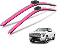 Clix Wipers For Toyota Tundra (24"/22") Pink Windshield Wiper Blades, All-Weather Replacement Wipers - Complete Front Set of 2, Includes Quick Connect Clips (2007-2013)