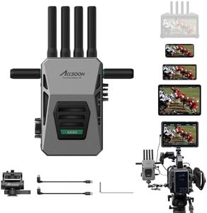 Accsoon CineView Master 4K Wireless Video Transmitter, 2.4+5+6Ghz Tri-Band 8202ft Range 25ms Latency, SDI HDMI Video Transmission System, 4K30 1 Wired iOS+4 App Monitoring, Livestreaming(1 TX)