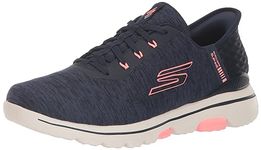 Skechers Women's GO Golf Walk 5 Slip INS Golf Shoe, Navy, 5