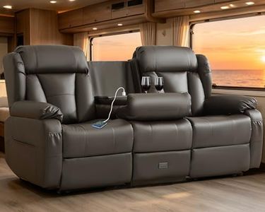 IBTKIG RV Reclining Sofa 77.2" Manual Wall Hugger Recliner Couch
