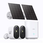 Aosu 2K Solar-Powered Wireless Kit - Solar-Powered Home Security System | 2.4&5 GHz WiFi | 166° Wide-Angle | 32GB Local Storage | Spotlight | 365-Day Battery Life| Alexa & Google Home Compatible