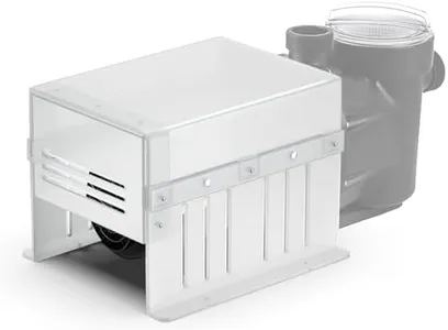 Pool Pump Covers for Outside Units, Swimming Pool Motor Cover for Above Ground Protection, ABS Material - Weatherproof/UV-Resistant Protection/Water Resistant, White