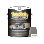TracSafe Anti Slip Color Coat 1 Gallon, Multi Surface Non Slip Floor Coating, Indoor Outdoor Concrete, Tile, Wood, Decks, Garage, Pool, Daich Coatings (Graphite, 1 Gallon)