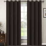 H.VERSAILTEX Living Room Curtains 96 Inches Long Christmas Deals Blackout Drapes Thermal Insulated Grommet Extra Long Curtains for Patio Sliding Glass Door, Chocolate Brown - 1 Panel, 52" W x 96" L