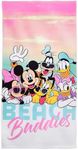 Disney Store Official Mickey Mouse and Friends Beach Towel, 150cm/59”, Lightweight Swim Pool Cloth Soft Cotton Bath Sheet with Minnie, Donald and More