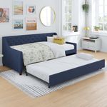 Novogratz Her Majesty Daybed and Trundle, Blue Linen