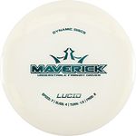Dynamic Discs Lucid Maverick | Fairway Disc Golf Driver | Controllable and Versatile Frisbee Golf Disc Distance Driver | Beginner Friendly | 170g Plus | Stamp Color Will Vary (White)