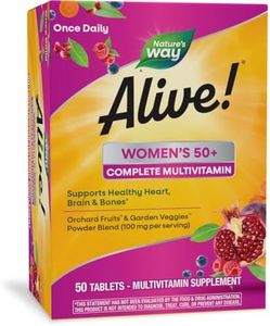 Nature’s Way Alive! Women’s 50+ Complete Multivitamin, High Potency B-Vitamins, 50 Tablets