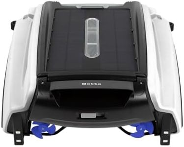 Betta SE Solar Powered Automatic Robotic Pool Surface Skimmer Cleaner with 24/7 Continuous Cleaning Battery Power and Re-Engineered Twin Salt Chlorine Tolerant Motors (White)