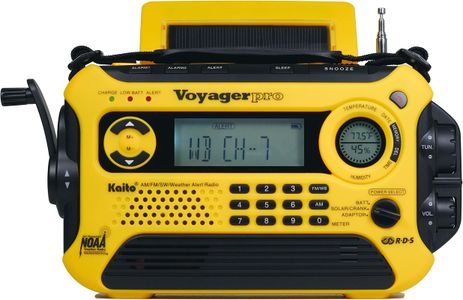 Kaito Voyager Pro Solar Dynamo Emergency Radio – AM/FM/SW/NOAA, Yellow