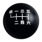 DEWHEL JDM Black/White Aluminum Sphere Weighted Japanese Number Manual Shift Knob 6 Speed Short Throw Shifter Knob M10X1.5 M12X1.25 M10X1.25 M8X1.25 Adapter Thread Reverse on Top Left