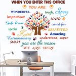 Office Wall Stickers Inspirational Quotes Decals Peel and Stick Motivational Wall Decals Colorful Motivational Lettering Office Wall Decor for Office Home Decor Wall Decoration.