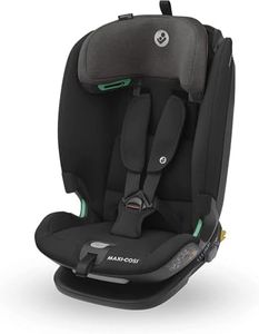 Maxi-Cosi Titan Plus i-Size, Multi-age ISOFIX Child Car Seat, 15 months - 12 years (76 - 150 cm), G-CELL Side Impact Protection, 4 Recline Positions, Soft Foam Cushions in Headrest, Authentic Black