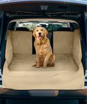 FrontPet Cargo Cover for Dogs, Water Resistant Pet Cargo Liner Dog Seat Cover Mat for SUVs Sedans Vans with Bumper Flap Protector, Non-Slip, Backseat Cover, Trunk Liner Universal Fit (XXL/Tan)