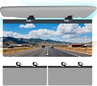 Sun Visor Extender for Car, Visor Extender Attachment for Car, Adjustable Visor Extender Sun Blocker UV400, Polarized Sun Visor Extender, Anti-Glare, UV Protector (2 Pack, Large)