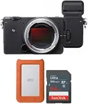 Sigma fp L Digital Camera with Electronic Viewfinder EVF-11 Bundle with External Hard Drive and Memory Card (3 Items)