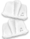gi Graphic Impact 2Pcs Mr and Mrs Custom Text Chest Embroidery Unisex Cotton Terry Bathrobe(S/M, White)