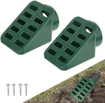 Kisotay Lawn Yard Angled Drainage Grate, Green Yard Drain Grate Emitter for Sump Pump Discharge and Downspout Extensions, Prevents Standing Water, Fits 3" & 4" Drain Pipe(2 Pack)