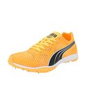 PUMA Men Evospeed Haraka 7 Track and Field Shoes Sun Stream-Sunset Glow- Black 10