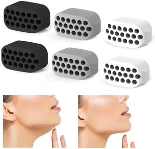 OzGrove 6 Pcs Jawline Exerciser for Men and Women, BPA Free Silicone Facial Muscle Toning Jaw Trainer, Double Chin Breathing Exercise Device for Beginner Sculpting Face and Neck