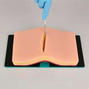 MedEduQuest Advanced 5 Layers Suture Pad with Hook & Loop Device for Practice - Light