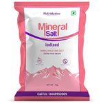 NutroActive MineralSalt Iodized Himalayan Pink Rock Salt Extra Fine Grain 1 kg