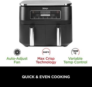 Ninja Foodi Dual Zone Air Fryer – 2-Basket Digital Cooker
