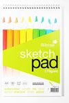 Silvine A4+ Wirebound Sketch Pad. 60 Pages (30 Sheets) 170gsm Smooth Cartridge Paper. Ref 472