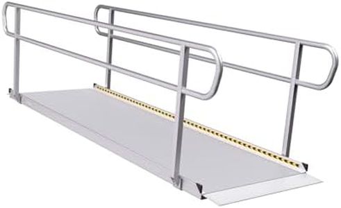 KOLOTOOL 10FT Aluminum Wheelchair Ramp for Home with Handrails, 1300 lb Cap