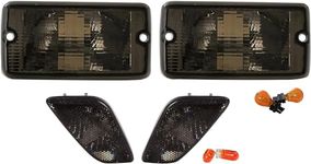 DEPO COMBO Smoke Bumper Signal Lights + Fender Side Markers Set compatible with 1997-2006 Wrangler TJ Chassis