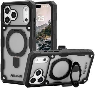 Pelican Shield iPhone 17 Pro Max Case [Compatible with MagSafe] Rugged Phone Case w/ 21ft Military-Grade Drop Protection - Heavy Duty Phone Cover with Built-in Stand for iPhone 17 Pro Max - Smoke