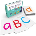 Attractivia Magnetic Big Alphabet ABC Flash Cards - 52 Sturdy Uppercase & Lowercase Large Letters, Colored - for Classroom Teachers, Homeschool, ESL, Kids and Adults