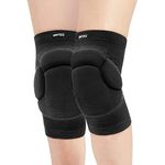 ONTYZZ Knee Pads with Thick Sponge Non-Slip Professional Grade Knee Pads Breathable Knee Protectors Flexible Anti-Slip Knee Brace Sleeves for Volleyball Basketball Yoga Black(XL)