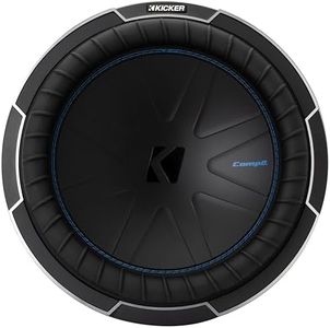 KICKER CompQ 12"(30cm) Subwoofer, 51CWQ122, DVC 2-ohm, 1000 Watts RMS, 2000 Watts Peak, Forced-Air Cooling, Increased Power Handling, Car, Truck, SUV, UTV