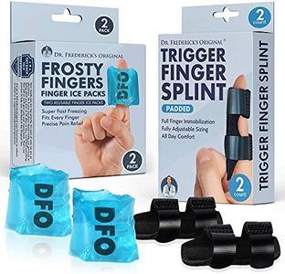 Trigger Finger Relief Bundle - Dr. Frederick's Original Trigger Finger Splints and Frosty Fingers Ice Packs