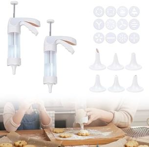 Spritz Cookie Press Gun Kit, 2026 New Cookie Press Kit, Multi-Functional Discs for Holiday Baking, Portable Icing Nozzle Set, Durable Baking Tool for Women (2 Set)