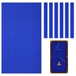 Mixweer Billiard Cloth 8.53ft Pool Table Felt with 6 Cloth Strips Professional Pool Table Cloth for 8ft Pool Table Pre Cut Pool Table Felt Cloth for Home Clubs Bars Indoor Sports Game (Blue)