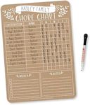 Hadley Designs Rustic Kraft Family Chore Chart for Adults, Magnetic Chore Chart for Teens, Kids, Toddlers at Home, Kids Chore Reward Chart System for Kids, My Magnetic Responsibility Chart for Kids