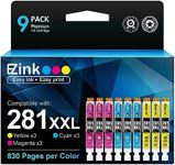 E-Z Ink Compatible Ink Cartridge Replacement for Canon CLI-281XXL CLI281XXL 281XXL to use with TR7520 TR8520 TS6120 TS6220 TS6320 TS8120 TS8220 TS9120 TS9520 TS9521C TS702 Printer (9 Pack)