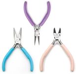 3 Pcs Jewellery Making Pliers,Jewelry Making Pliers Tools with Needle Nose Pliers/Chain Nose Pliers/Wire Cutter PliersUsed for Jewellery Repair, handicrafts,Jewellery Making Supplies